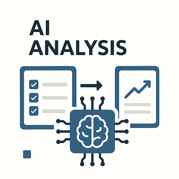 AI-powered analysis of your company's digital readiness AI analysis process for business digitalisation