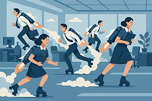 Boost Your Efficiency with AI Automation Illustration representing increased business efficiency through AI automation