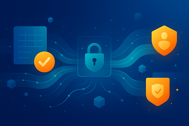 Terms and conditions ensuring secure data protection and GDPR compliance for your AI readiness assessment Data protection framework with security elements showing GDPR compliance and user rights protection